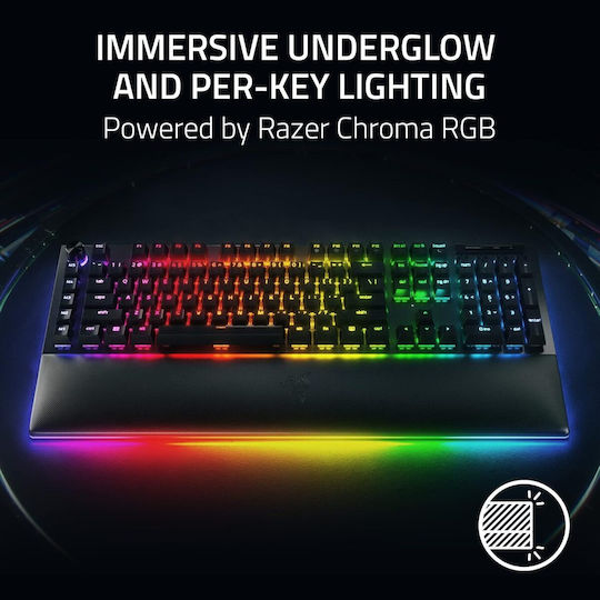 Razer BlackWidow V4 Pro Gaming Mechanical Keyboard with RGB Lighting English UK Green