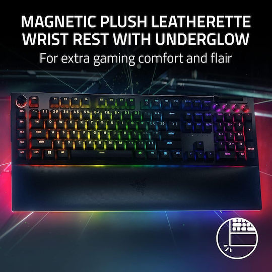 Razer BlackWidow V4 Pro Gaming Mechanical Keyboard with RGB Lighting English UK Green