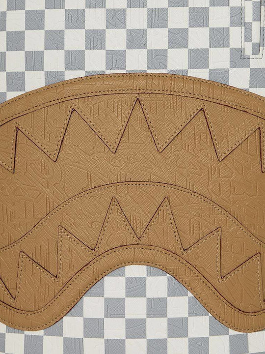 Sprayground Σχολική Τσάντα Πλάτης Γυμνασίου - Λυκείου EMBOSSED CHECK CREAM DLXSV