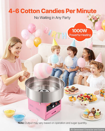 Vevor Candy Floss Maker 43.5cm Pink