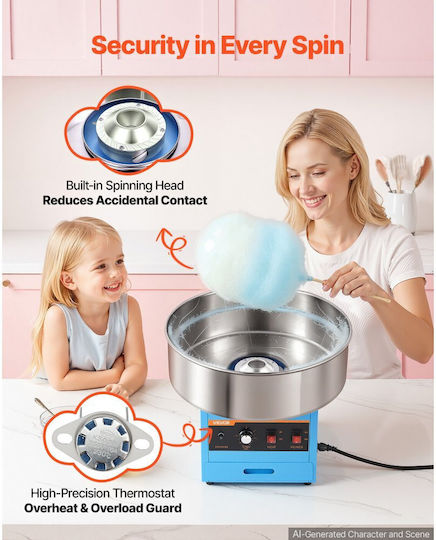 Vevor Candy Floss Maker 43.5cm Blue