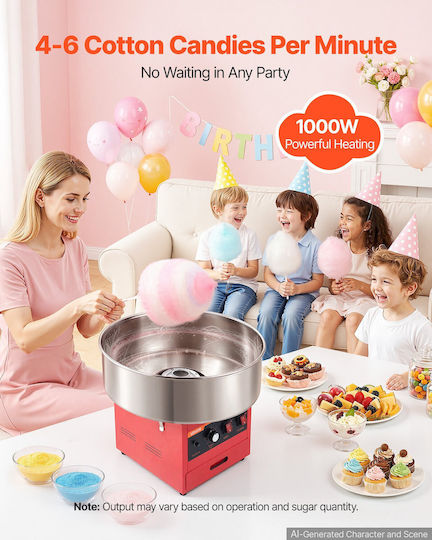 Vevor Cotton Candy Machine 43.5cm Red
