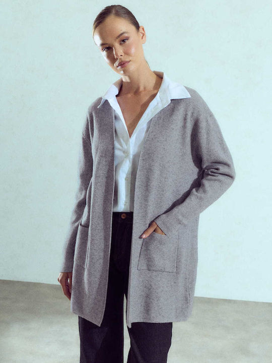 Celestino Cardigan Pentru Femei Tricotat Cu Buzunare Gri