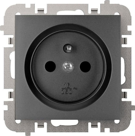 Elektro Plast Einzeln Gemauerte Steckdose Schwarz