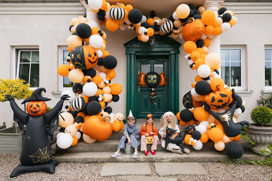 PartyDeco Halloween Folien Luftballon Jumbo Orange 152cm