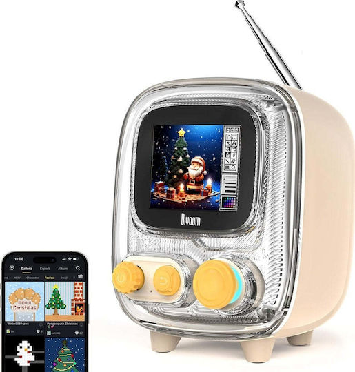 Divoom Tivoo 2 Boxă Bluetooth 5W cu Radio și Durată a Bateriei de până la 8 ore Alb