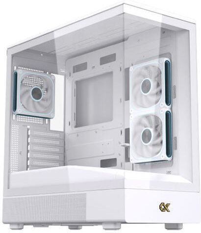 Xigmatek Sun Arctic Gaming Midi-Turm Computergehäuse mit Seitenfenster Weiß
