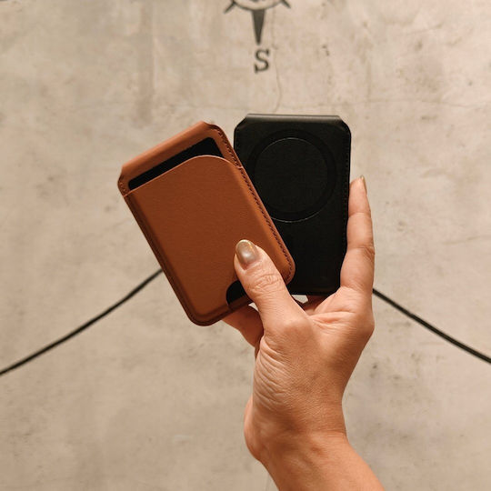 Portofel Magnetic Pentru Telefon Jabees MagSafe 4 Carduri Blocare Rfid + Suport Magwallet Secure Gri