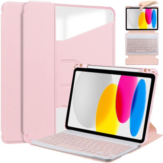 Калъф 360° Клавиатура 4kom L Apple iPad 10.9 2022 Gen 10 11 2025 A16 Gen 11