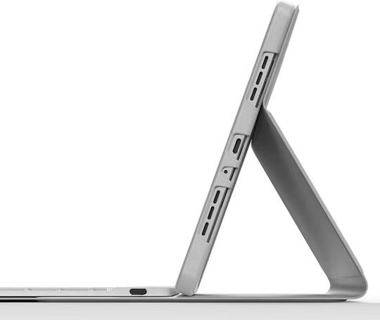 4kom L Защитен Калъф 360° Клавиатура iPad 10.9 2022 Gen 10 11 2025 A16 Gen 11 Сив