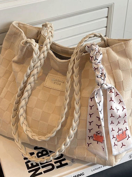 Γυναικεία Shopper Τσάντα Εκρού