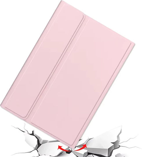 4KOM L Защитен калъф с клавиатура Galaxy Tab S10 Lite 10.9'' Sm-x406 Sm-x400 2025 Розов