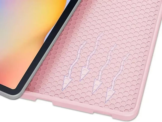 4KOM L Защитен калъф с клавиатура Galaxy Tab S10 Lite 10.9'' Sm-x406 Sm-x400 2025 Розов