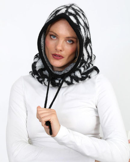 Vollgesicht Unisex Strickmütze in Schwarz Farbe