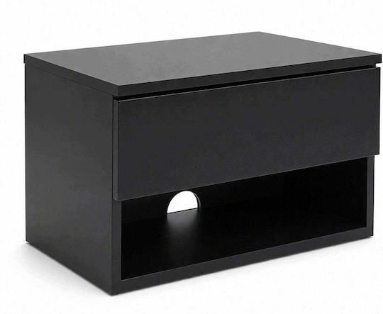 Нощно Шкафче Cmk Meble Дървено Черно 21.5x40x30см