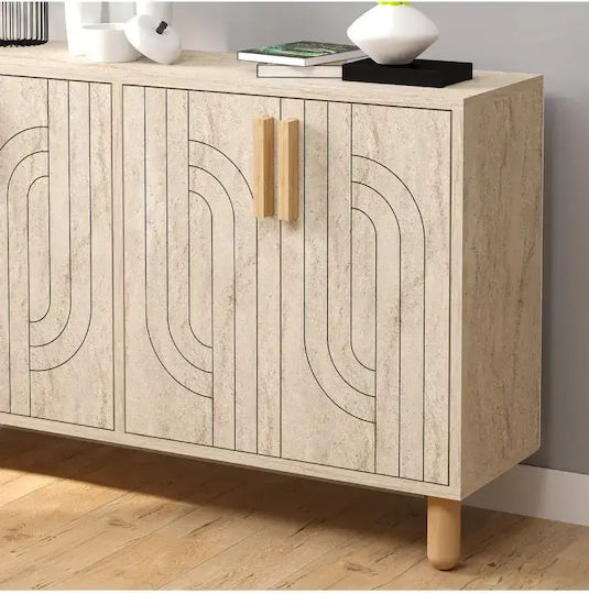 Konsolentisch Holz Braun M120xB30xH75cm