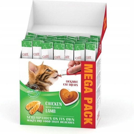 Creamy Megapack Λιχουδιές Γάτας Κοτόπουλο Αρνί 50x10g