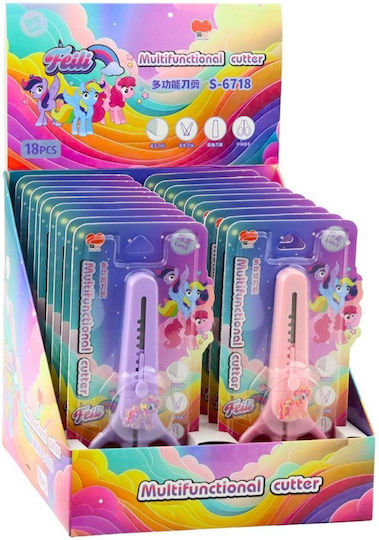 Lean Toys Kids Scissors 14cm With Metallic Blade (Miscellaneous Designs) 1 Piece