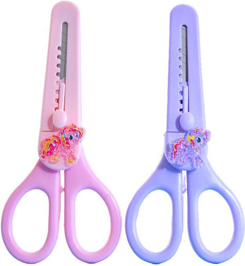 Lean Toys Kids Scissors 14cm With Metallic Blade (Miscellaneous Designs) 1 Piece