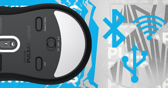 HATOR HATOR Pulsar 3 Ultra Mouse de Gaming Wireless RGB 30000 DPI Alb