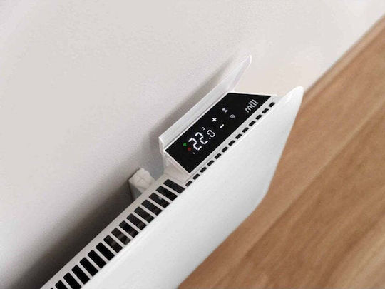 Mill Wall Convector Heater 500W with Electronic Thermostat and WiFi 80x25cm White