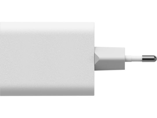 Mophie Безжично GaN зарядно устройство с 2 USB-C порта 70 W Power Delivery, бяло (ROC 2025)
