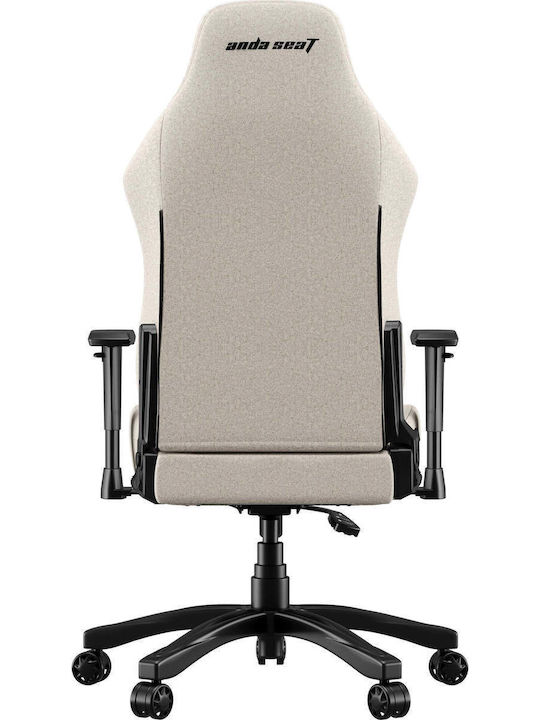 Anda Seat Luna Large Fabric Gaming Chair with Adjustable Arms Beige