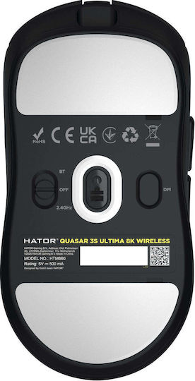 HATOR Quasar 3S Ultima Безжично Геймърско Мишка 30000 DPI Златисто