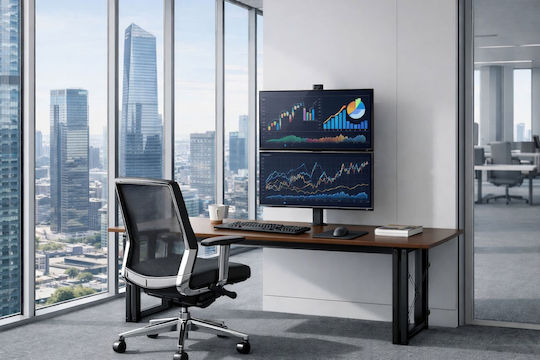 Mozos Suport De Birou Pentru 2 Monitoare Până La 34" Cu Braț (MS05)