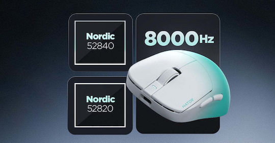 HATOR Quasar 3 Ultima Kabelloses Gaming Maus 30000 DPI Lila