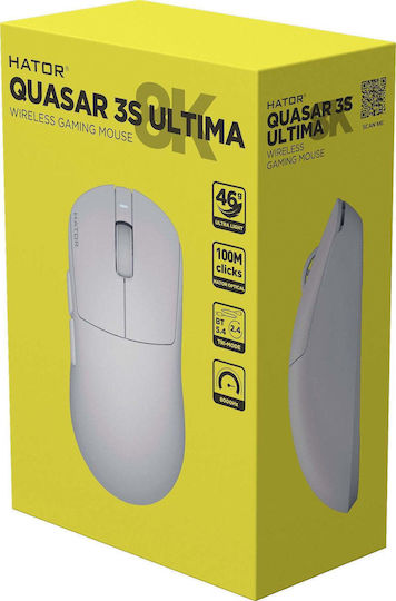 HATOR Quasar 3S Ultima Kabelloses Gaming Maus 30000 DPI Weiß