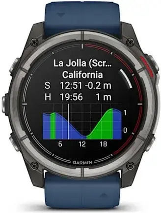 Garmin Quatix 8 Titanium 51mm Waterproof Smartwatch cu Purtător de Puls (Albastru)