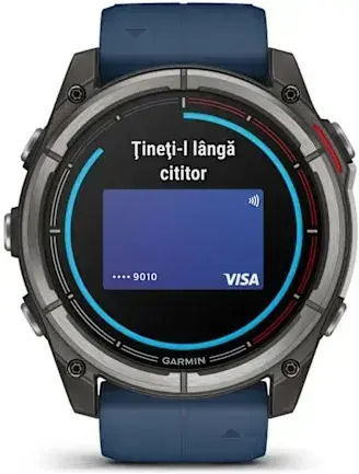 Garmin Quatix 8 Titanium 51mm Waterproof Smartwatch cu Purtător de Puls (Albastru)