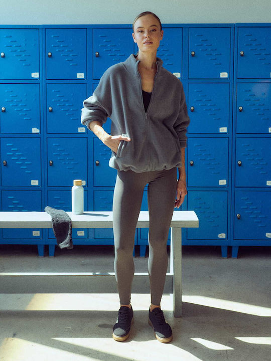 Celestino Cardigan Pentru Femei Fleece Lung Loose Fit Gri