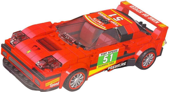 Lean Toys Τουβλάκια Speed Pull Back Red Racing Car για 6+ Ετών 329τμχ