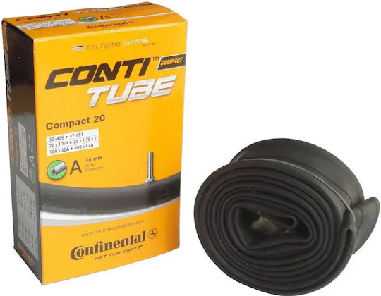Continental Cameră de aer pentru bicicletă 20" Compact 20 20"x1.25-> 20"x1.75 32-406-> 47-451 Valvă Schrader 34 mm