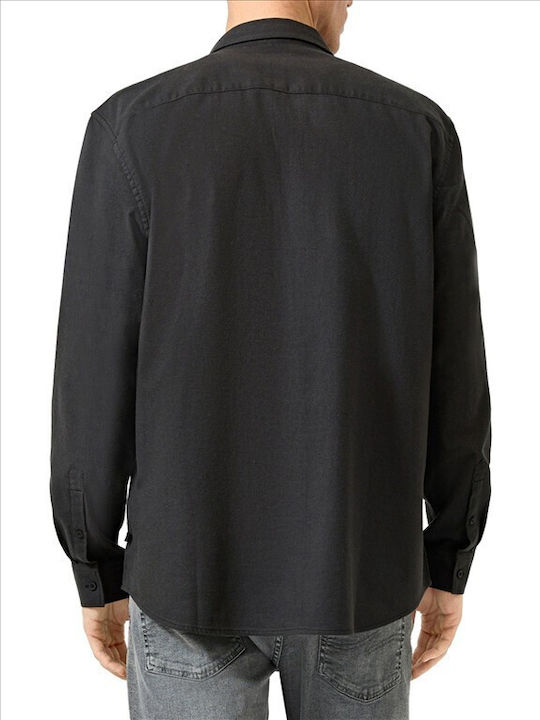 Long Sleeve Grey Flannel Shirt