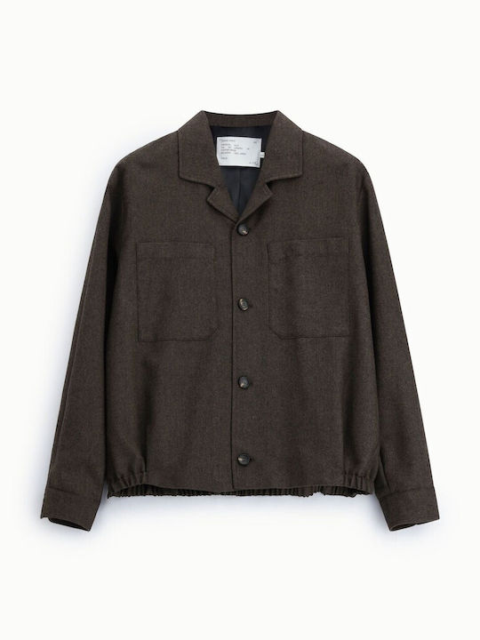 Long Sleeve Brown Overshirt