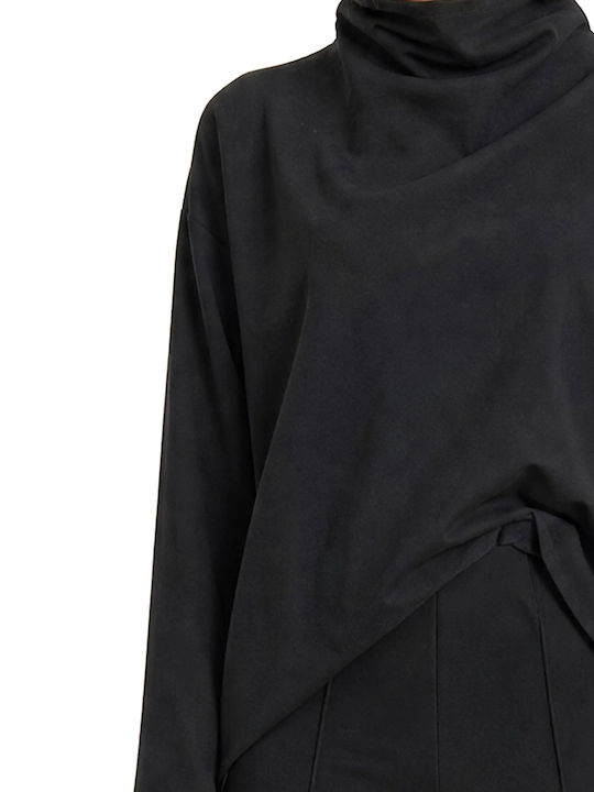 Damen Bluse Langärmelig Schwarze