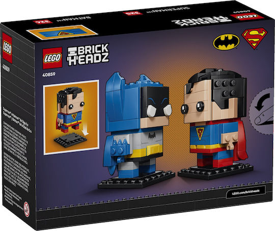 LEGO Brick Headz Superman și Batman din Epoca de Aur pentru 10+ Ani 218 buc