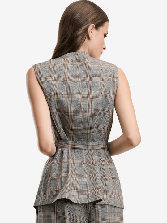 Women's Grey Suit in Straight Leg Style