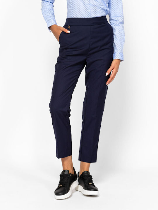 Women's Fabric Trousers Navy