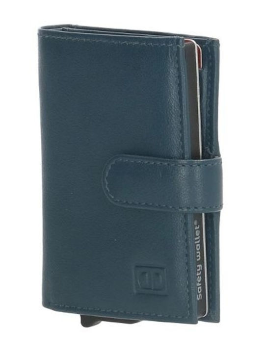 Leder Herrenbrieftasche mit RFID Blau