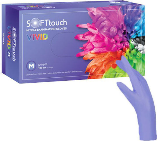 Soft Care Vivid Nitrilhandschuhe Puderfrei in Lila 100 Stück