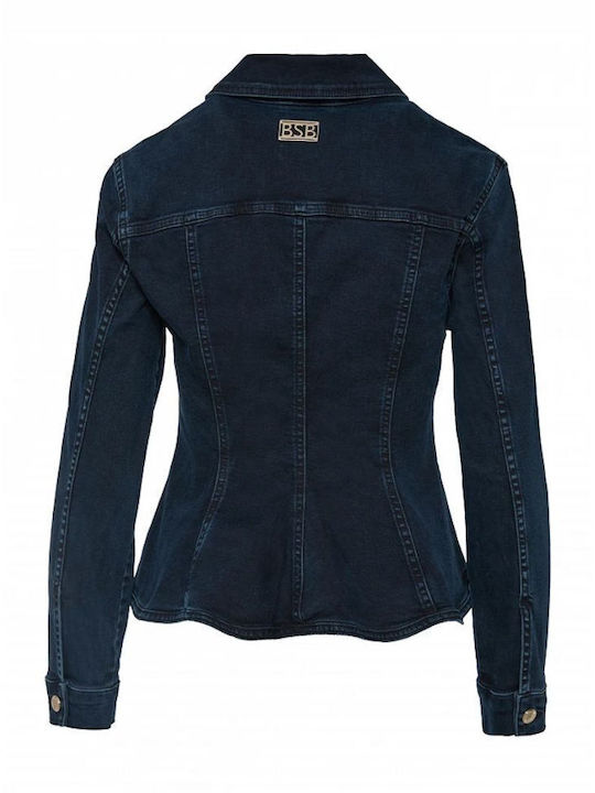Women's Denim Jacket Dark Blue Denim