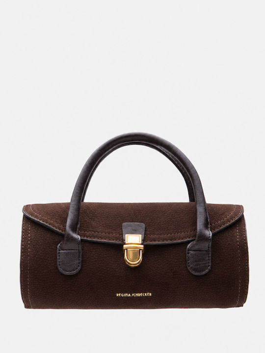 Fabric Women's Handbag Crossbody Suede Brown