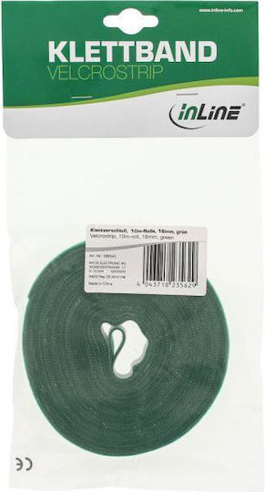 InLine Velcro Kabelbinder x16mm in Grün Farbe (1Stück) 59934C
