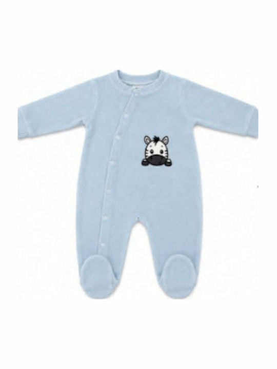 Trax Velvet Onesie Light Blue