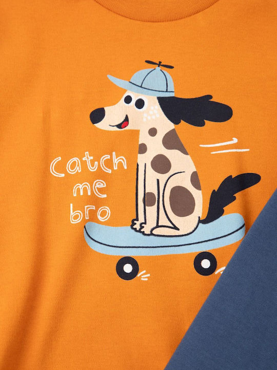 Minerva Kinder-Nachtwäsche Winter Orange Catch Me Bro