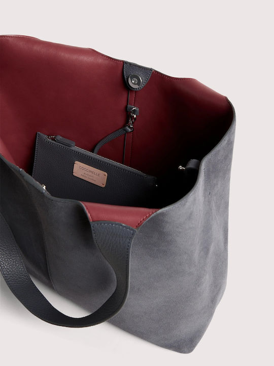 C-easy Leather Women's Tote Bag Suede Grey